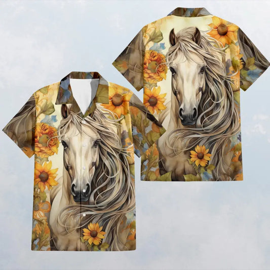 HW005 Horse Lover's Hawaiian Shirt