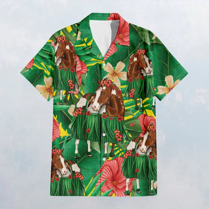 HW018 Hula Dancing Horses Hawaiian Shirt