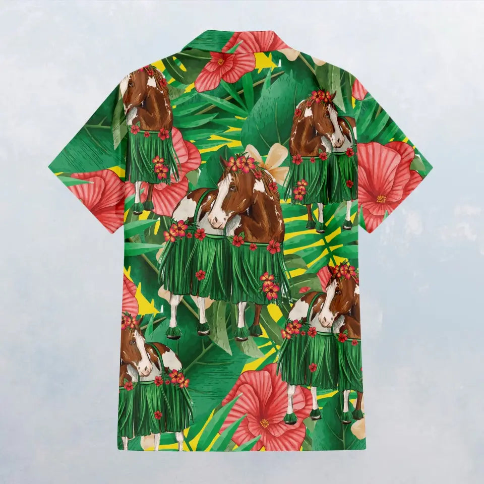 HW018 Hula Dancing Horses Hawaiian Shirt