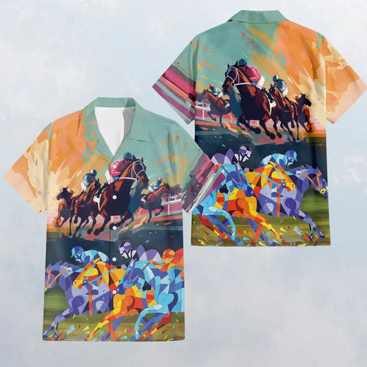 HW025 Horse Racing Courses Hawaiian Shirt