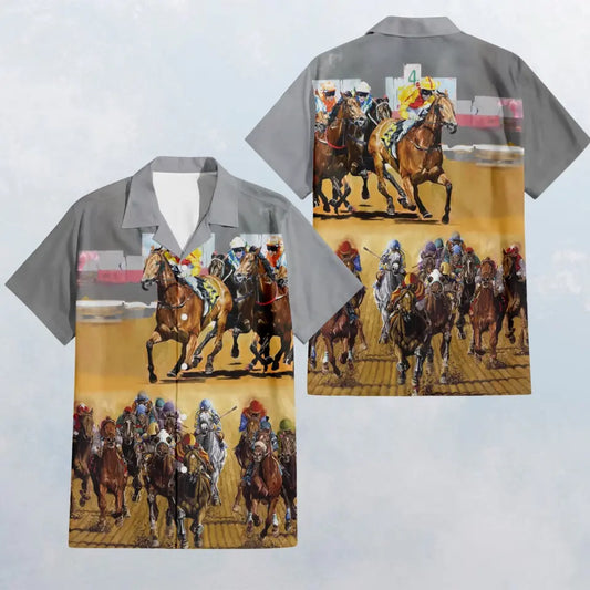 HW027 Horse Racecourse Hawaiian Shirt