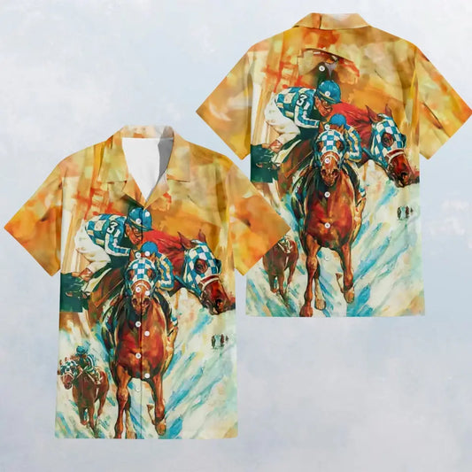 HW032 Horse Racing "#1" Hawaiian Shirt