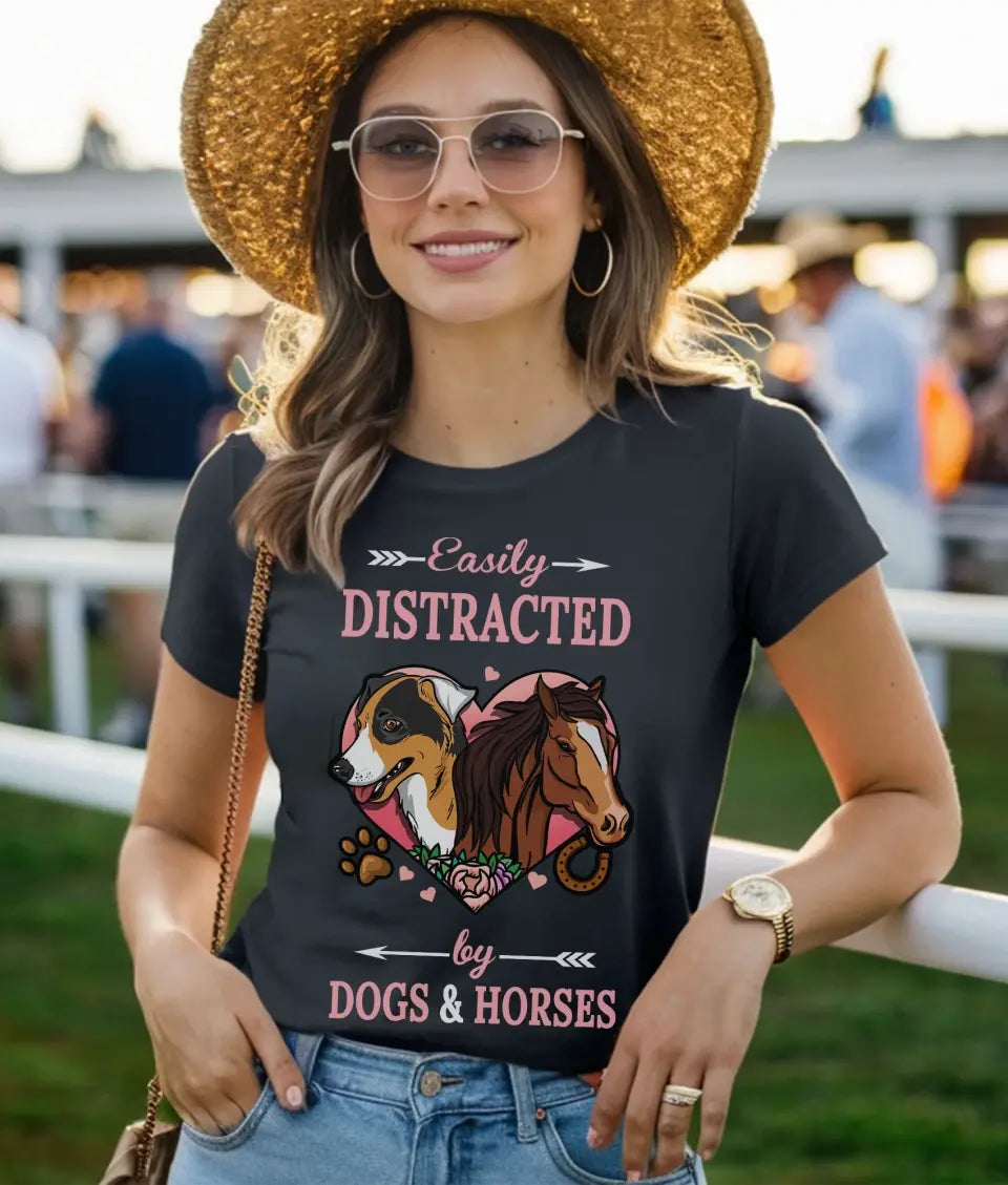 EASILY DISTRACTED BY HORSES AND DOGS - HT025