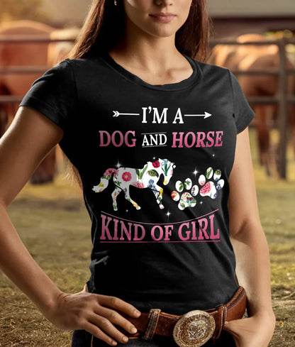 HT032 Horse Racing Black T-Shirt